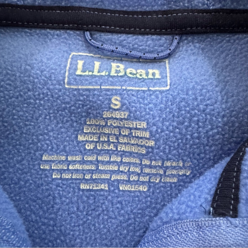 L.L. Bean Women’s Fleece Zip-Up Hoodie – Blue – Size Small - Picture 4 of 5